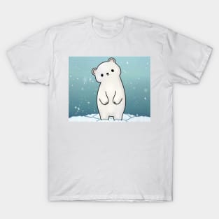 Adorable Polar Bears Snowing Lover Gift T-Shirt